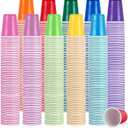 Eaasty 1000 Pcs Disposable Party Plastic Cups 10 Colors 5 Oz/150 ml Plastic Drinking Cups Assorted Colors Disposable Drinking Tumblers for Tasting, Birthday Parties, Picnic, BBQ, Wedding