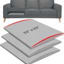 22" x 22" Couch Cushion Support for Sagging Seat, 3 PCS Large Size Insert Sofa Cushion Support Board for Better Lift, 45D High-Density Foam Couch Replacement for Furniture Seat Sagging Repair, Grey (Dark Gray-3pcs)