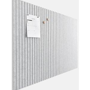 Large Cork Board for Office Black Felt Board Alternative - Slat Wall Paneling, Felt Bulletin Board Tiles for Office Wall Decor, Push Pin Board Wall Organizer for Office -12-Pack (Marble White)