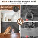 GRENFU Reinforced 50" Wide Retractable Baby Gates, Prevent Crawling Under