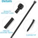Zip Ties 12 inch, Black Zip Ties 1000 pack, 40lb, Cable Ties, Self-locking Wire ties for indoor and outdoor use, by Tantti