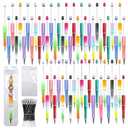 DASTTUIS 300 Pieces DIY Beadable Pen Kit – 100 Plastic Ballpoint Pens with Refills & Bags – School Supplies, Office Accessories & Decorative Items for Students & Teachers (Gradient)