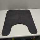 Bosap Bathroom Rugs Set 2 Pieces,Thin Bathroom Mats,Toilet Rugs,Quick Dry,Non-Slip,Machine Washable,Low Pile,Absorbent Bath Mats,Shower,Sink,Home Decor Accessories.Black,1'5"x2'3"+1'8"x2" U Shape