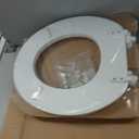 Mayfair Padded Toilet Seat, Cushioned Soft Vinyl over Wood Core Seat, Secure Hinges, Easy Clean, Made in USA, Round, White