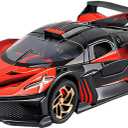 Toy Cars for Bugatti Bolide Sports Model Car, 1/32 Zinc Alloy Diecast Car Model Toy with Lights and Music Collectibles Pull Back Die-cast Vehicles for Kids Adults Gift (Red)