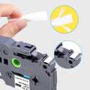 JOJOME TZE-231 Compatible Label Tape Replacement for Brother TZe-231 TZ-231 Laminated P Touch Label Maker Tape, Black on White, for PT-D200 PT-D210 PTH100 PT-D400, 0.47" x 26.2'(12mm x 8m), 5 Packs