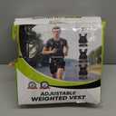 VBSD Adjustable Weighted Vest for Women Men 4-10lb/11-20lb/20-32lb Vest with 6 Ironsand Weights Body Weight Vest with Reflective Strip for Running Walking Strength Training Workouts (Black)