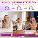 Go Brush Pro,2026 New Cordless Straight Hair Brush, Portable Scald-Proof Mini Straight Hair Comb with Three Temperature Settings and LED Display Screen, Quickly Heating Travel Hair Brush (Dark Black)