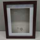 Americanflat 8x10 Shadow Box Frame with Shatter-Resistant Glass - Use as 6x8 Frame with Mat or 8x10 Without Mat - Silhouette Collection - Mahogany with Soft Felt Back