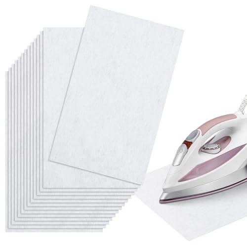 Briwooody 30 Pcs 6 x 10 Inch Hot Iron Cleaner Sheets Faultless Cream Stainless Steel Soleplate Iron Cleaner Kit Lining Cloth