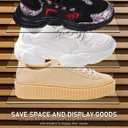 STOBAZA Transparent Display Shoe Holder Wall Mounted Slatwall Shelf 9.84X4.72X1.37In Clear Shoe Shelves for Retail Store and Home Organization