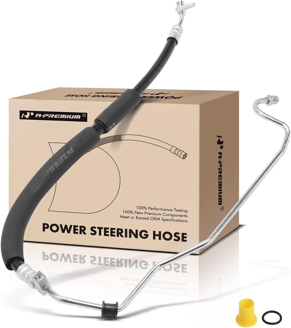 A-Premium Power Steering Pressure Hose Line Assembly Compatible with Honda Accord 2003-2007 & Acura TSX 2004-2008, 2.4L, with O-ring, Pump To Rack