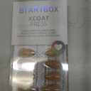 BTArtbox Press On Nails Short - Gilded Countdown, Lamp-Curable Gold French Tip Almond Press On Nails with Glue and Adhesive Tabs for Women in 16 Sizes - 32 Soft Gel Glue On Nails Kit