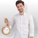 Spooktacular Creations Gold Clock Necklace Halloween Jumbo Gold Necklace White Rabbit Clock Hip Hop Rapper for Kids Women Men Halloween Party Decorations, White Rabbit Costume