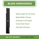 60" Deck Replacement Toothed Mulching Blades for 105-7718 105-7777 105-8777 - Compatible with Toro Z Master Z500 Z555 Z557 Z587L Z588E - 3 Pack