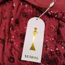 Womens Sequined Long Evening Gown Glamous Sleeveless V-Neck Mermaid Prom Dress for Wedding Party L