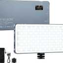 ENEGON 4000mAh Rechargeable Mountable Bicolor LED Video Light with Mini Panel for Professional DSLR Cameras | Photo Video Lighting Long Battery Life | Fits for iPhone Sony Canon Nikon Fuji Panasonic