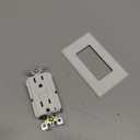 Leviton GFCI Outlet, 15 Amp, Self Test, Non Tamper-Resistant with LED Indicator Light, Protection from Electric Shock and Electrocution, GFNT1-W, White