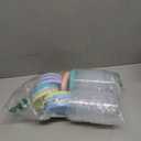 12pcs 8 oz Plastic Containers with Screw Lids, Reusable Clear Food Storage Containers with Pen and Brush for Snack Salad Fruit, Leakproof Small Freezer Containers, Microwave & Dishwasher Safe