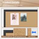 ORIENTOOLS Cork Boards for Walls, 24" x 36" Cork Board for Office, Bulletin Board with Frame, Hanging Pin Board, Wooden Frame Vision Board Cork Notice Board, Corkboard for Office, Home, School