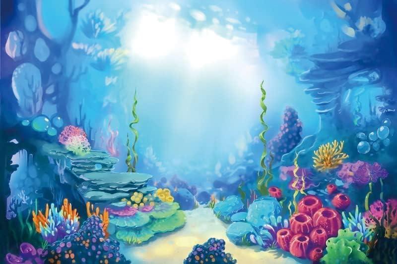 Yeele 12x8ft Under The Sea Backdrop for Photography Wonderland Underwater Background for Kids Children Birthday Party Ocean Theme Baby Shower Photo Booth Studio Decorations Cake Table Banner Vinyl