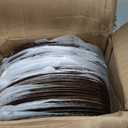 MAONAME 50 PC Charger Plates Bulk, 13" Brown Charger for Dinner Plates, Farmhouse Faux Wood Plate Chargers, Plastic Table Chargers for Weddings, Party