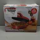 Dash Double Up Compact Electric Skillet Hot Oven Cooker with Dual Cooking Pans Nonstick, Indicator Light + Recipe book for Pizza, Burgers, Cookies, Fajitas, Breakfast & More - Red