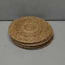 GENMOUS 10 Pack Woven Placemats, 12" Round Placemats Natural Water Hyacinth Boho Placemats,Farmhouse Rattan Chargers for Dinner Plates,Rustic Braided Wicker Table Mats for Dining Table,Home,Wedding