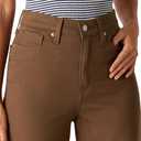 Levi Strauss Signature Gold Women's Heritage High-Rise Loose Straight Jeans Stretch Denim  (Brown), 14/W32