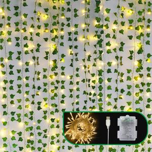 Fake Vines for Room Decor(12 Pack 84 FT),with CE Certified 80 LED String Lights,Artificial Plant Ivy for Aesthetic Home Bedroom Wall Wedding Party Office Patio Indoor, Outdoor Garden Dcor