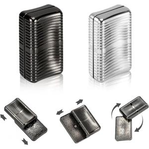 1797 Metal Magnetic Fidget Slider for Adults, EDC Pocket Fidgets Toys with Smooth Clicks, Focus & Relaxation Fun Cool Gadget Gift, 2 Pack