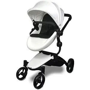 Anivia Luxury Baby Doll Stroller for 18" & 20" Girl Dolls - Doll Stroller with Folding Canopy, Mute Wheels and 2 Storage Baskets, Easy to Assemble