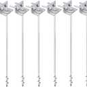Ground Anchors Screw In - 24" Set of 4,6,8 with Brackets and Drill Bit - Earth Anchors - Mobile Home Anchors - Storage Shed Anchor Kit - Swing Set Anchors for Metal Swing Set - Playset Anchors - Ties