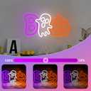 Halloween neon sign for Wall Decor Neon Halloween Sign for Bedroom Halloween Led Sign Light up sign for Game Room Man Cave Neon Halloween Decorations