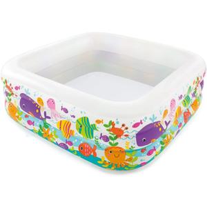 Intex Swim Center Clearview Aquarium Inflatable Pool, 62.5" X 62.5" X 19.5", for Ages 3+