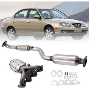 Front & Rear Catalytic Converter for Hyundai Elantra 2004 2005 2006 2.0L, Stainless Steel High Performance (EPA Compliant)