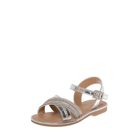 SM NEW YORK SANDALS SIZE 5, SILVER, JSIENNA