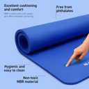 MSPORTS Yoga Mat Premium Non Slip Thick Extra Comfortable Exercise Mat for Home Workouts, Pilates, Stretching & Gym Cushioned NBR Foam, Gym Mat with Strap, for Women & Men