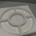 MALACASA Porcelain Divided Serving Dishes, Appetizers Tray, Serving Tray for Party - Perfect for Chips and Dip, Fruit, Veggies, Candy and Snacks, Divided Serving Platter, Relish Tray, White