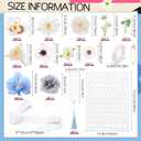 Yinder 36 Pcs DIY Graduation Leis Set Class of 2026 Flower Graduation Stole with Tassel Acrylic Card Letter Sticker Congrats Grad Necklace for Craft High School College Gift Ceremony Party(Blue)