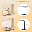 CHARYJOD LED Desk Lamp for Office Home, Height Adjustable Architect Desk Light with USB Adapter, Stepless Dimming Desk Lamp Light for Reading, Study, Workbench