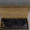 Surge Protector Power Strip - Nuetsa Flat Plug Extension Cord with 8 Outlets and 4 USB Ports, 6 Feet Power Cord (1625W/13A), 2700 Joules, ETL Listed, Black