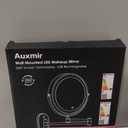 Auxmir 1X/30X Wall Mounted Lighted Makeup Mirror, 8" 3200 mAh Rechargeable Double-Sided Magnifying Mirror, Touch Dimmable 3 Color Lights, 360 Rotating Foldable 14.5" Extension Arm, Brushed Nickel