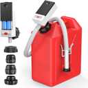 Automatic Fuel Transfer Pump with Auto Stop Sensor Overfill Protection, Fast and Safe Portable Gas Can Pump with 3 Can Adapters & 51'' Extra Long Hose for Oil, Diesel, Gasoline