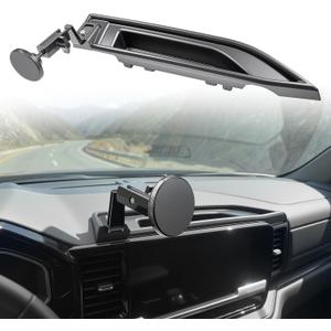 13.4Screen Dashboard Phone Holder Compatible with 2022-2026 Chevy Silverado&GMC Sierra Center Console Organizer Dash Phone Mount Dash Tray for Silverado Accessories(Silverao/Sierra 22-26)