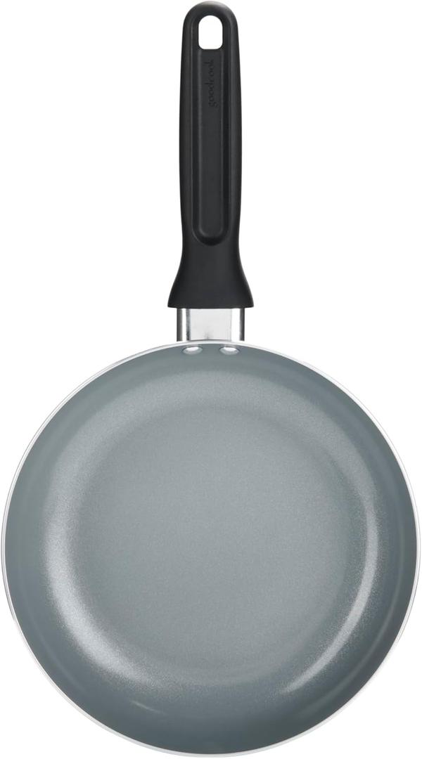 GoodCook Basics Fry Pan Ceramic Nonstick Aluminum Construction for Even Heating Non-Toxic PTFE & PFOA Free, 8-Inch, Blue