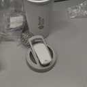 BlenderBottle Strada Shaker Cup Insulated Stainless Steel Water Bottle with Wire Whisk, 24Ounce, White