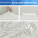 ZNSAYOTX 1 Piece Jacquard Couch Covers for 3 Cushion Couch High Stretch Sofa Cover for Pets Dogs Anti Slip Extra Large Sofa Slipcovers Furniture Protector (X-Large, Ivory)