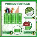 24 Pcs Football Pencil Bags Touchdown Pencil Pouch Bulk Sports Football Makeup Bag Ball Field Pencil Case Sport Cosmetic Bag Sports Themed Zipper Bags for Kids Adult Party Decorations School Supplies