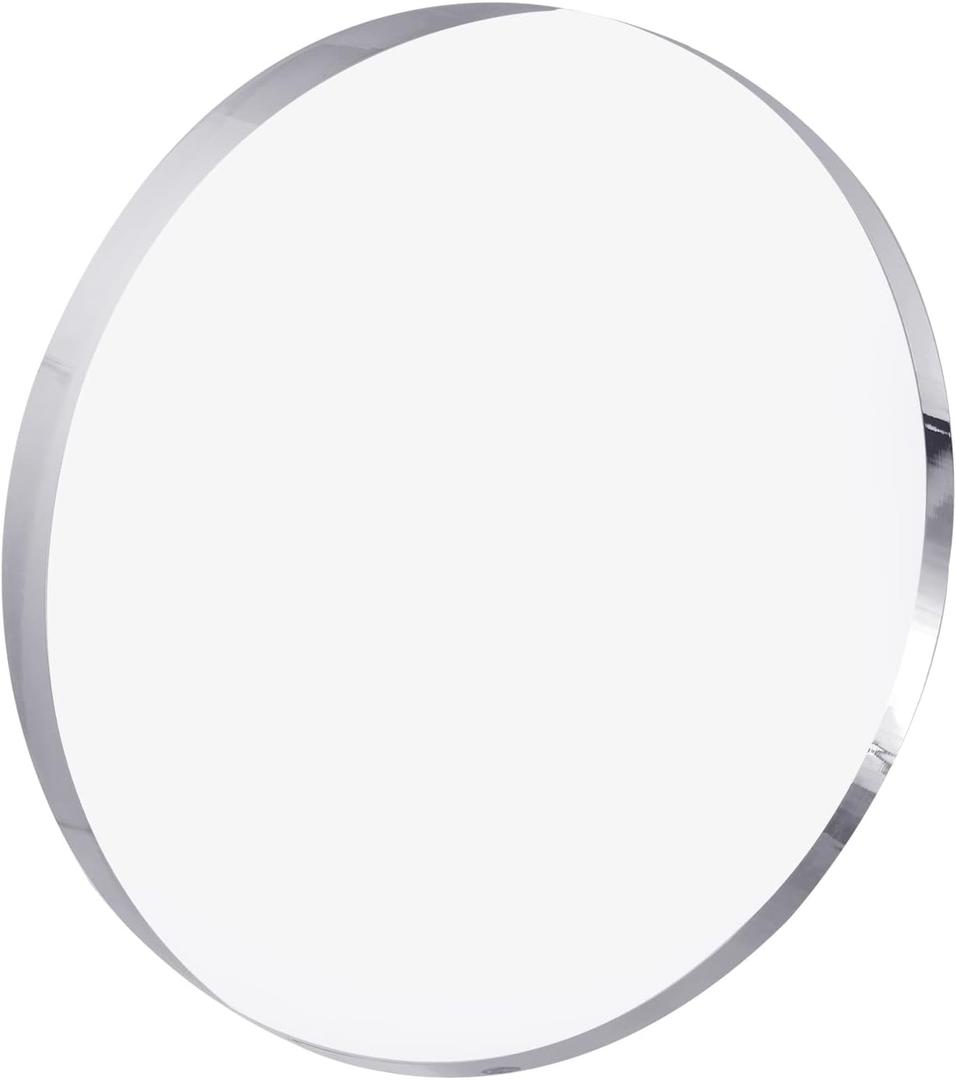 CiaoHER 1in Thickness 12in Diameter Acrylic Disc Display Block Clear Polished Round Pedestal Stand Riser 12" x 12" x 1", 1 Pack